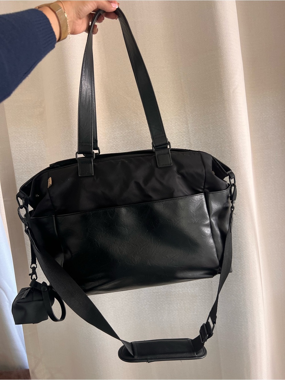 Beis Black travel/diaper Shoulder & Crossbody Bag - Versatile Carry